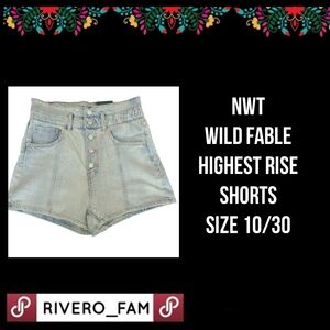 NWT | WILD FABLE |HIGHEST RISE SHORTS | SIZE 10/30